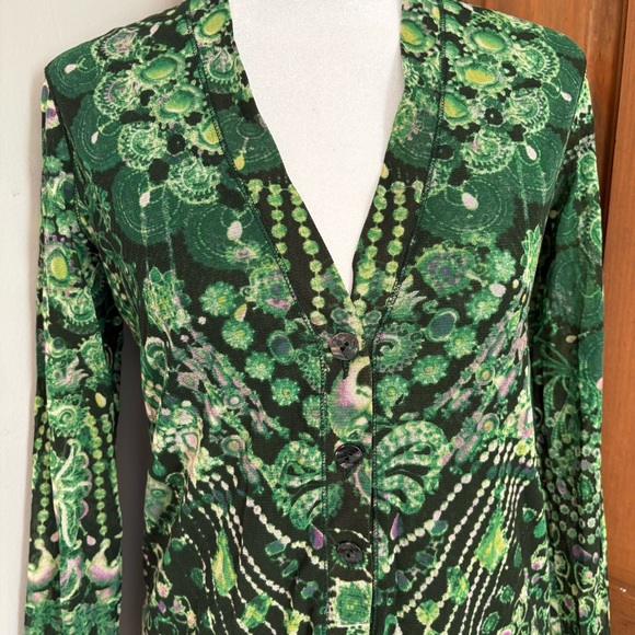 Vintage 90s Jean Paul Gaultier Soleil XS Extra Small Button Down Mesh Top Shirt - Picture 2 of 7